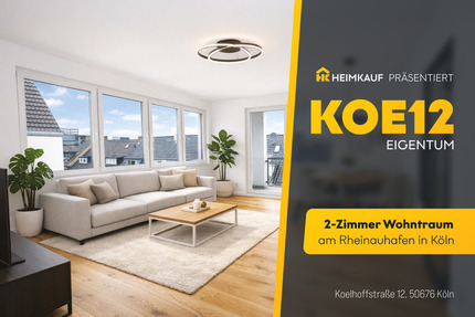 Direkt am Rhein leben: Stilvolle 2-Zimmer-Wohnung mit Balkon in Altstadt-Süd - Köln