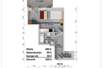 Wohnung zum Mieten in Magdeburg 380,00 € 35 m²