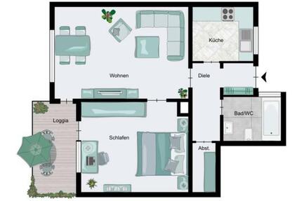 Helle 2-Zimmer Wohnung in ruhiger Lage von Metzingen