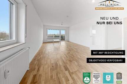 SONNENGLÜCK: Stilvolle 3-Zimmer-Wohnung mit Balkon in Neureut zur Vermietung - Karlsruhe / Neureut