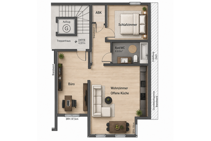 Wohnung zum Kaufen in Ludwigshafen-Mundenheim 190.000,00 € 65 m²
