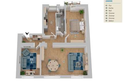Wohnung zum Mieten in Düsseldorf 1.810,00 € 90 m²
