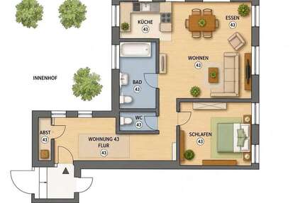 Wohnung zum Mieten in Albstadt-Tailfingen 675,00 € 83.84 m²