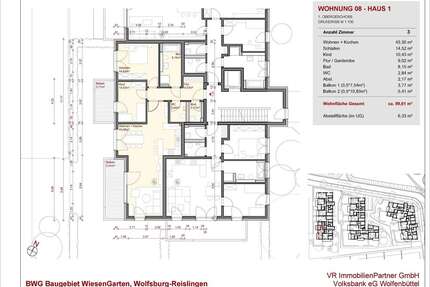 Wohnung zum Kaufen in Wolfsburg 368.400,00 € 99.6 m²