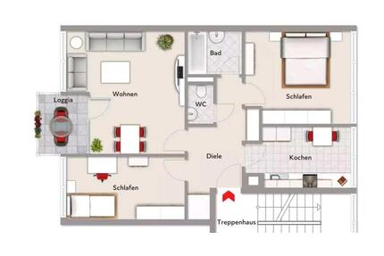Lichtdurchflutete Traumwohnung mit Balkon und modernem Badezimmer - Dormagen Hackenbroich