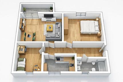 3 Zimmer Wohnung neu renoviert mit Einbauküche - Cadolzburg