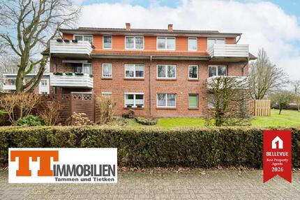 TT bietet an: Gepflegte 3-Zimmer-Wohnung mit Einbauküche, Balkon und Stellplatz in grüner Lage von Wilhelmshaven-Voslapp!