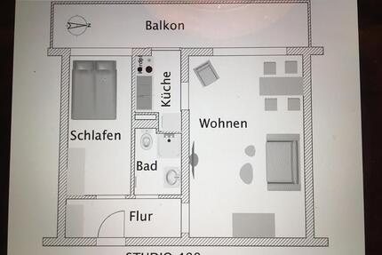 2 Zimmer mit Balkon in ruhiger Lage von Neuhausen - München Moosach
