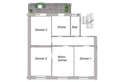 Wohnung zum Mieten in Düsseldorf Bilk 1.800,00 € 94 m² - Düsseldorf / Bilk