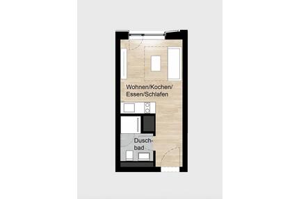 1 Zimmer Wohnung Möbeliert Nürnberg Seetor Ostendstr. 121 -Seetor