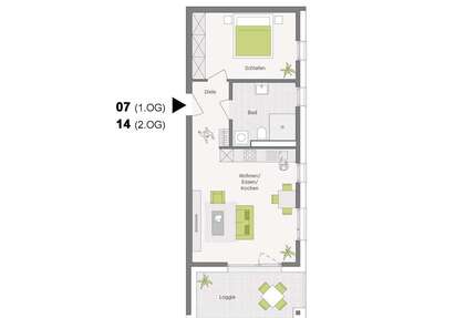 Wohnung zum Kaufen in Aldingen 288.900,00 € 56.7 m²
