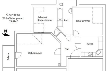 Helle 3-Raumwohnung (ca. 74 m²) mit Südbalkon in Zeulenroda - Zeulenroda-Triebes