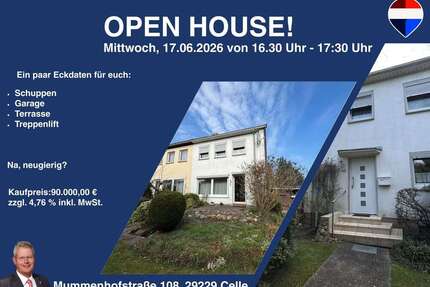 Haus zum Kaufen in Celle 90.000,00 € 61.51 m²