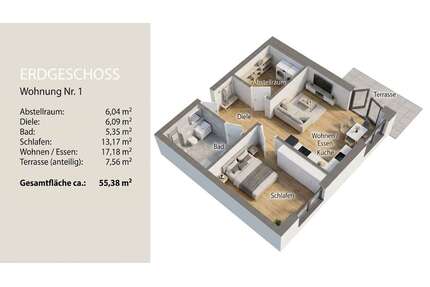 Wohnung zum Kaufen in Hemmoor 260.295,00 € 55.38 m²