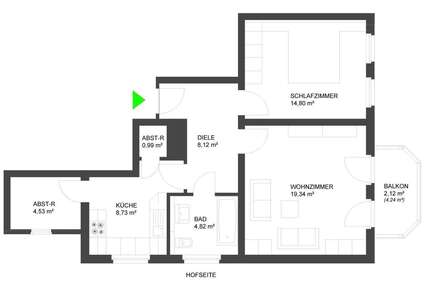 Wohnung zum Mieten in Gießen 800,00 € 60 m²