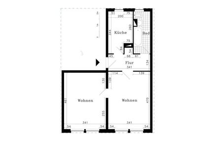 2 Zimmer Wohnung in guter Lage von Werdau für 34.900€