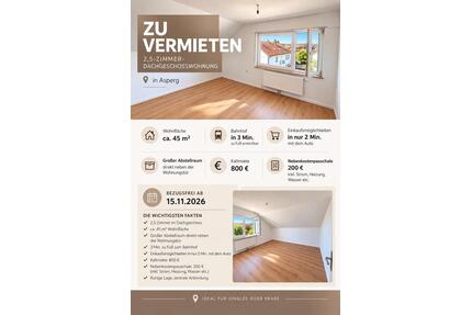 2,5 DG Zimmer Wohnung in Asperg