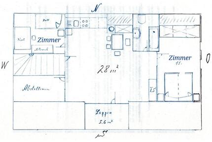 Schöne helle 3-Zi-DG-Whg in 72108 Rottenburg zu vermieten - Rottenburg am Neckar