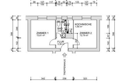 Wohnung zum Mieten in Berlin 235,29 € 34.1 m²