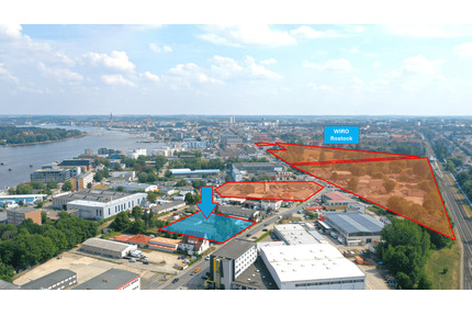 HRO-CITY-Neubaugrundstück für 6 Geschosse und 7.600 m² BGF für Büro und Gewerbe mit Warnowblick - Rostock Kröpeliner Tor-Vorstadt