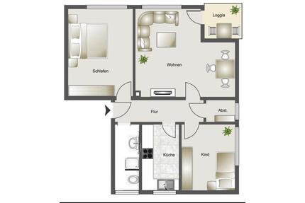 3-Zimmer Wohnung mit Balkon - 800,00&nbsp;EUR Kaltmiete, ca.&nbsp; 77,00&nbsp;m&sup2; in Bordesholm (PLZ: 24582)