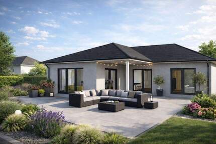 Schkopau OT Hohenweiden: Bungalow-Neubau auf 1382 qm Grundstück - Schkopau-Hohenweiden