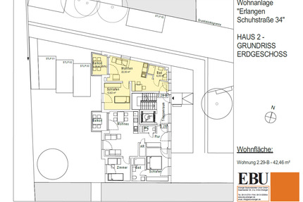 Moderne 2 Zimmer-Wohnung im Herzen von Erlangen