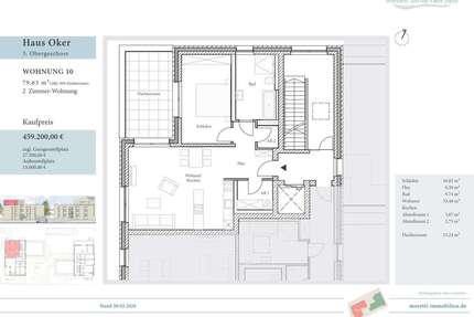 Wohnung zum Kaufen in Wolfenbüttel 459.200,00 € 79.63 m²