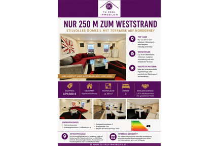 Wohnung zum Kaufen in Norderney 679.000,00 € 59 m²