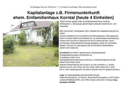 Haus zum Kaufen in Korntal-Münchingen 499.000,00 € 234 m²