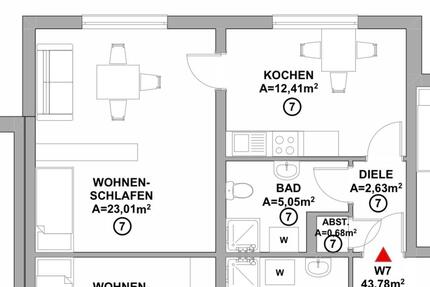Schöne kleine Eigentumswohnung - 87.000,00&nbsp;EUR Kaufpreis, ca.&nbsp; 44,00&nbsp;m&sup2; in Frankenberg (Eder) (PLZ: 35066)