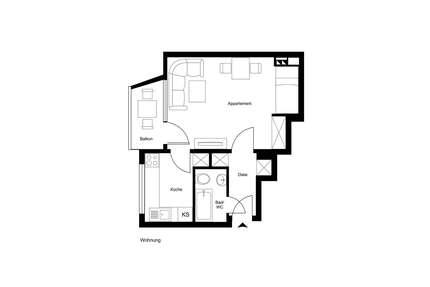 Wohnung zum Mieten in Düsseldorf 850,00 € 35 m²