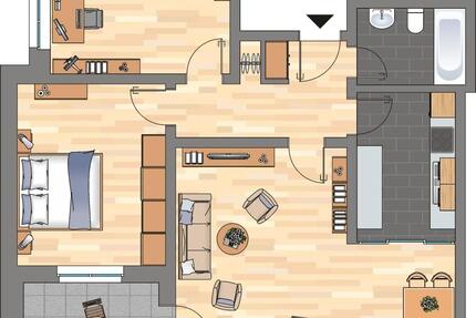 Modernisierte 3-ZKB-Balkonwohnung in der 8. Etage eines Hochhauses im Europaviertel zu vermieten! - Wilhelmshaven Aldenburg
