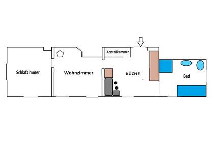 Wohnung Miete Helmbrechts - 430,00&nbsp;EUR Kaltmiete, ca.&nbsp; 77,00&nbsp;m&sup2; in Helmbrechts (PLZ: 95233)