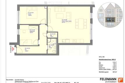 Wohnung zum Mieten in Wetzlar 1.140,00 € 80.76 m²
