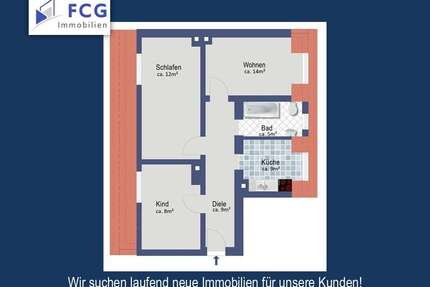 Wohnung zum Kaufen in Krefeld 117.689,00 € 57 m²