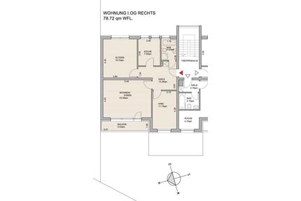 3 ZKBB mit Eingangsbereich - 900,00&nbsp;EUR Kaltmiete, ca.&nbsp; 79,00&nbsp;m&sup2; in Osnabrück (PLZ: 49082) Nahne