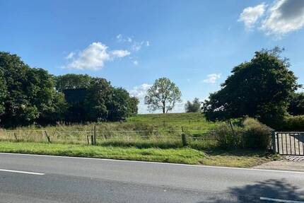 Bremen Strom, Baugrundstück mit unverbaubarem Fernblick Baugenehmigung für Doppelhaus und Einzelhaus