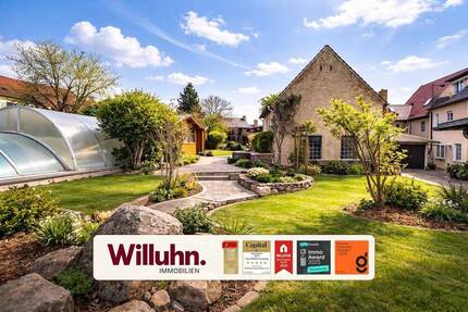 1-3-Familienhaus mit großem Grundstück, Pool, Garagen & zahlreichen Nebengelassen für Hobby&Gewerbe - Bad Düben