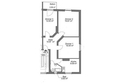 Ruhig und zentral - Möblierte 3-Zimmer Wohnung Nordend als WG - Frankfurt am Main Nordend West