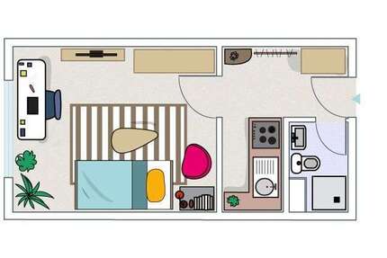 Wohnung zum Mieten in Neubrandenburg 250,00 € 24 m²