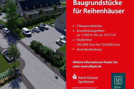 Zu Hause im Herzen Angelns! Wählen Sie aus 5 Baugrundstücken für Reihenendhäuser - Mittelangeln Satrup