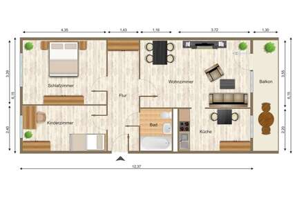 Wohnung zum Mieten in Gera 318,02 € 70.67 m²