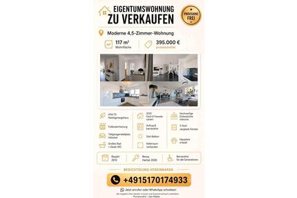 Wohnung in bester Lage - 395.000,00&nbsp;EUR Kaufpreis, ca.&nbsp; 117,00&nbsp;m&sup2; in Trossingen (PLZ: 78647)
