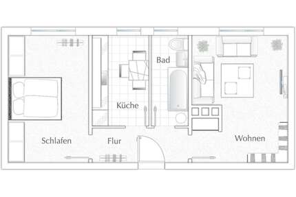 Wohnung zum Mieten in Bayern - Ingolstadt 550,00 € 47 m²