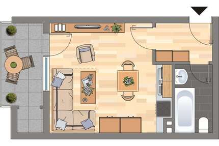 Wohnung zum Mieten in Dortmund 321,00 € 32.32 m²