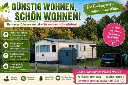 Mobilheim, Wochenendhaus, Ferienhaus - günstiger wohnen geht kaum - Groß Oesingen