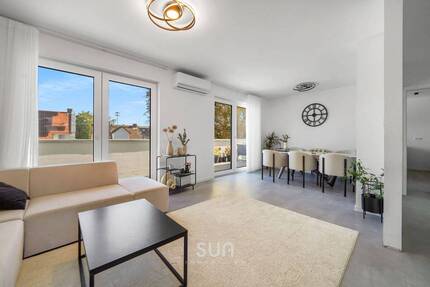 NACHHALTIGER LUXUS: Penthouse-Atmosphäre mit A+ Wärmepumpe in den Niddagärten - Frankfurt am Main Nied