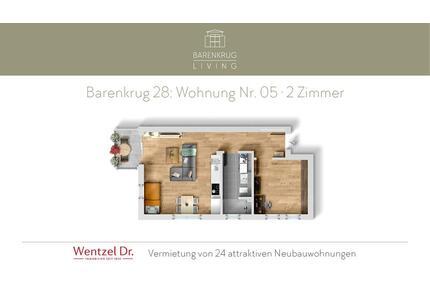 Neubau in Farmsen-Berne: Stilvolle 2-Zimmer-Wohnung mit Balkon- Wentzel Dr. - Hamburg Wandsbek