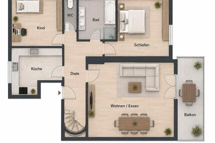 Moderne 4-Zimmer-Maisonettewohnung mit 110 m² in IN-Gerolfing - Ingolstadt